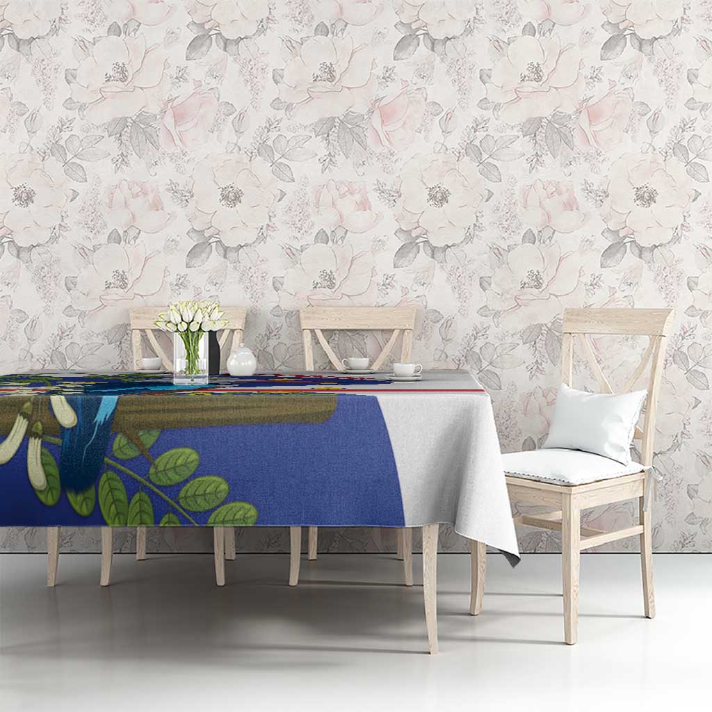 Cape Verde Tablecloth Grey-Headed Kingfisher Mix Honey Locust - Wonder Print Shop