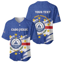 Personalized Cape Verde Baseball Jersey Coat Of Arms - African Pattern - Wonder Print Shop