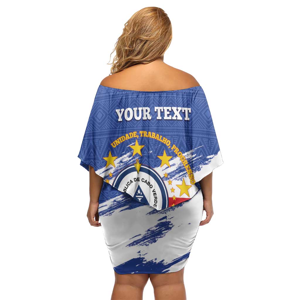 Personalized Cape Verde Family Matching Off Shoulder Short Dress and Hawaiian Shirt Coat Of Arms - African Pattern - Wonder Print Shop
