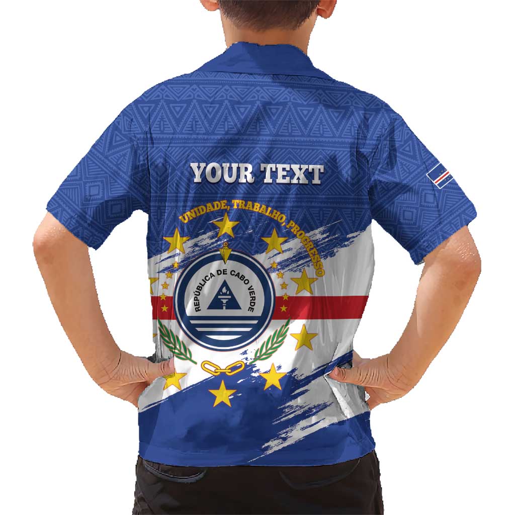 Personalized Cape Verde Hawaiian Shirt Coat Of Arms - African Pattern - Wonder Print Shop