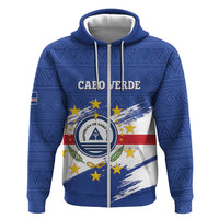 Personalized Cape Verde Hoodie Coat Of Arms - African Pattern - Wonder Print Shop