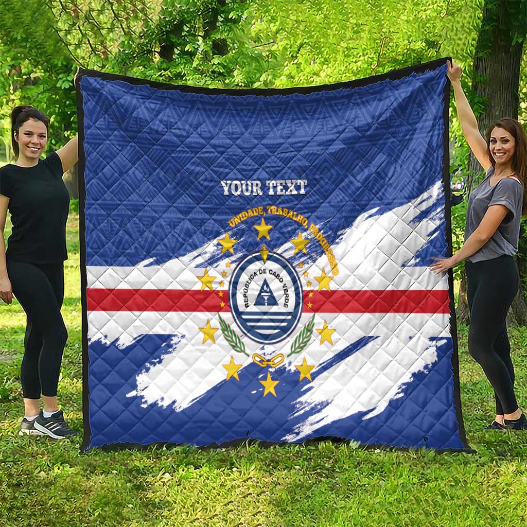 Personalized Cape Verde Quilt Coat Of Arms - African Pattern - Wonder Print Shop
