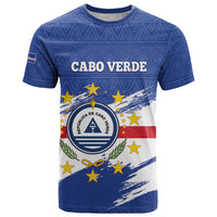 Personalized Cape Verde T Shirt Coat Of Arms - African Pattern - Wonder Print Shop