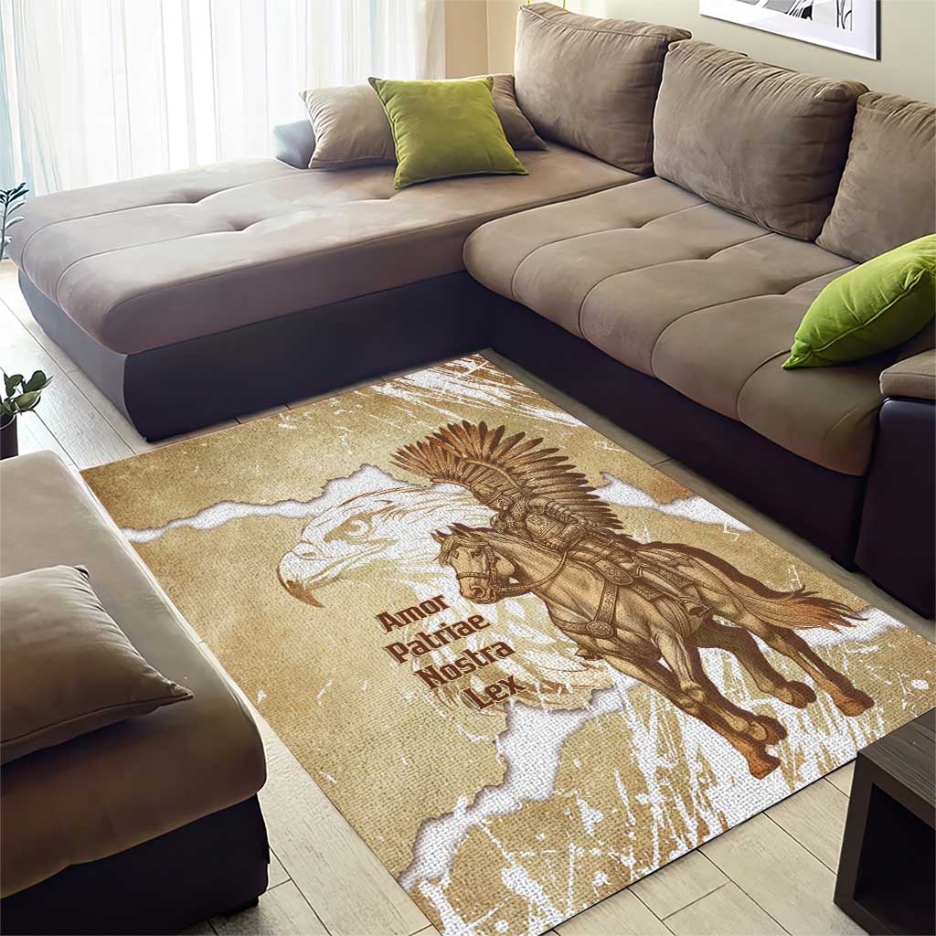 Winged Hussars Poland Area Rug Amor Patriae Nostra Lex Polska Eagle
