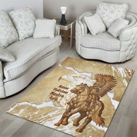 Winged Hussars Poland Area Rug Amor Patriae Nostra Lex Polska Eagle