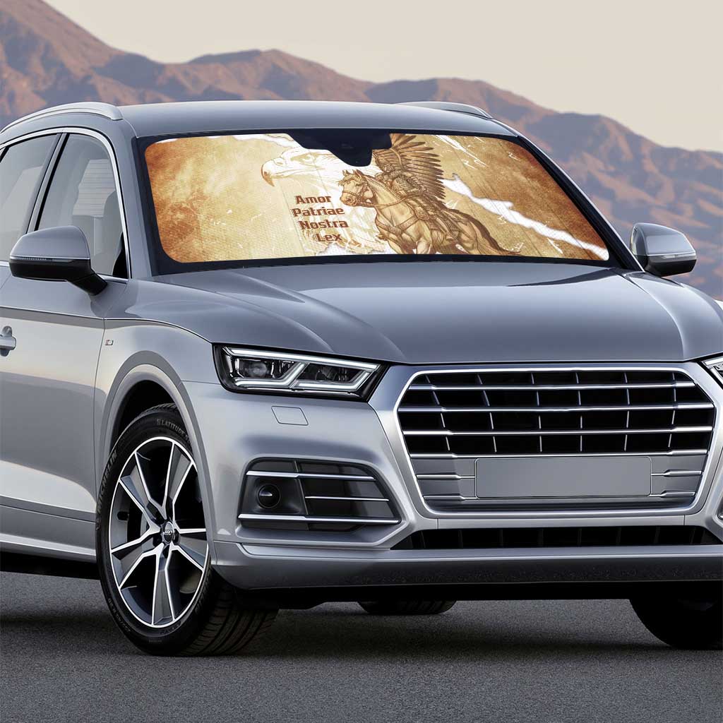 Winged Hussars Poland Auto Sun Shade Amor Patriae Nostra Lex Polska Eagle
