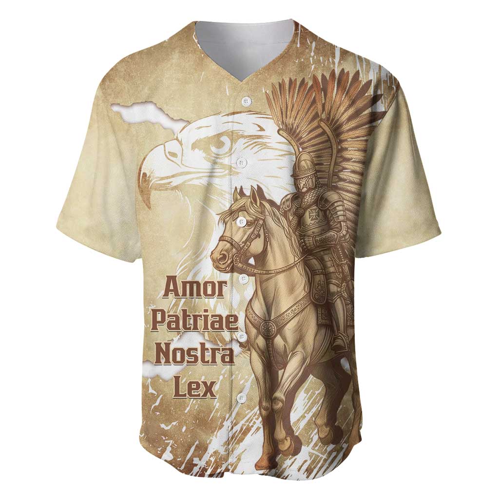 Winged Hussars Poland Baseball Jersey Amor Patriae Nostra Lex Polska Eagle