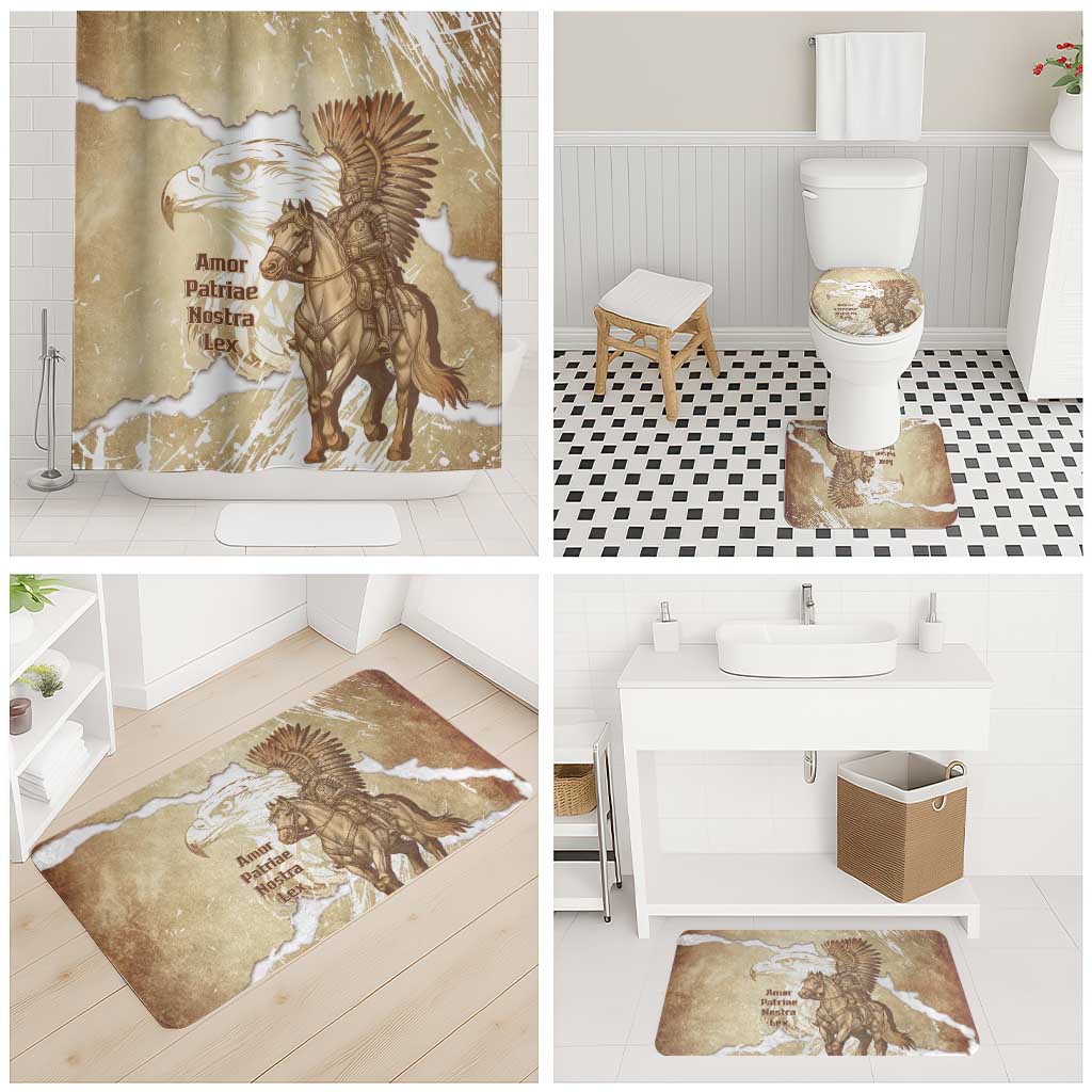 Winged Hussars Poland Bathroom Set Amor Patriae Nostra Lex Polska Eagle