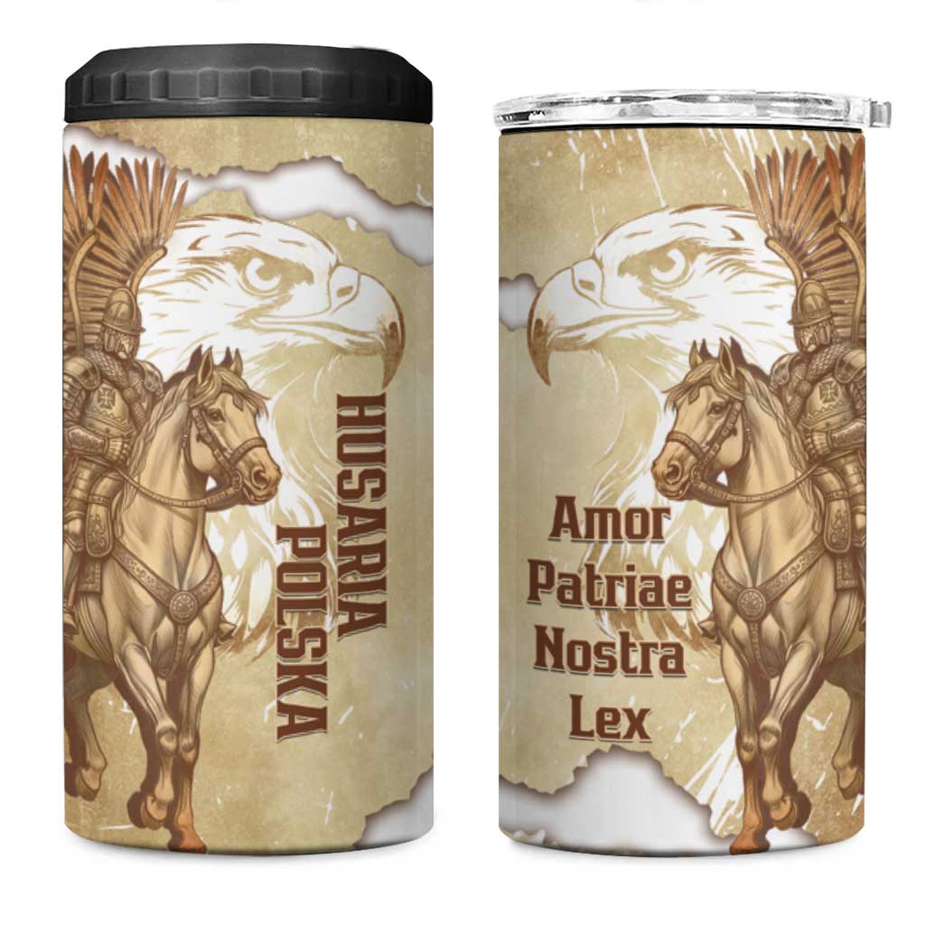 Winged Hussars Poland 4 in 1 Can Cooler Tumbler Amor Patriae Nostra Lex Polska Eagle