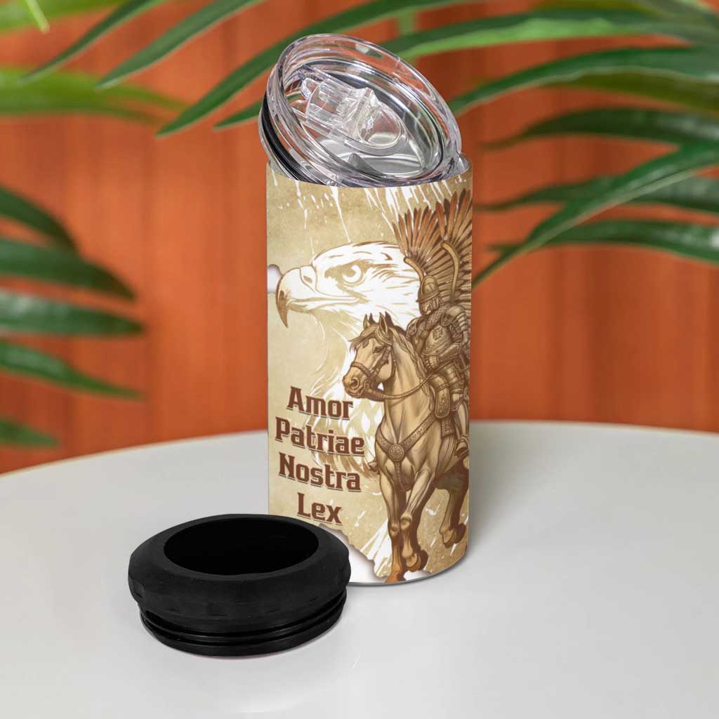 Winged Hussars Poland 4 in 1 Can Cooler Tumbler Amor Patriae Nostra Lex Polska Eagle