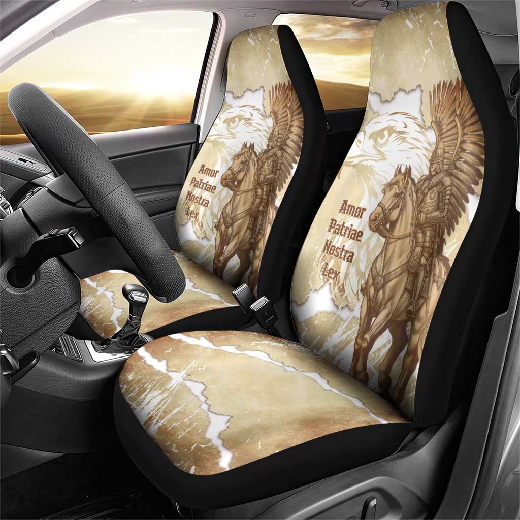 Winged Hussars Poland Car Seat Cover Amor Patriae Nostra Lex Polska Eagle