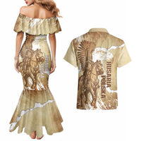 Winged Hussars Poland Couples Matching Mermaid Dress and Hawaiian Shirt Amor Patriae Nostra Lex Polska Eagle