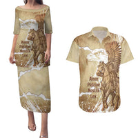 Winged Hussars Poland Couples Matching Puletasi and Hawaiian Shirt Amor Patriae Nostra Lex Polska Eagle