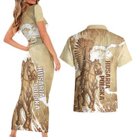 Winged Hussars Poland Couples Matching Short Sleeve Bodycon Dress and Hawaiian Shirt Amor Patriae Nostra Lex Polska Eagle