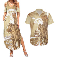 Winged Hussars Poland Couples Matching Summer Maxi Dress and Hawaiian Shirt Amor Patriae Nostra Lex Polska Eagle
