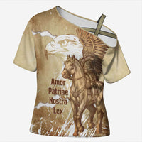 Winged Hussars Poland Cross Shoulder Shirt Amor Patriae Nostra Lex Polska Eagle