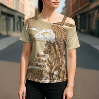 Winged Hussars Poland Cross Shoulder Shirt Amor Patriae Nostra Lex Polska Eagle