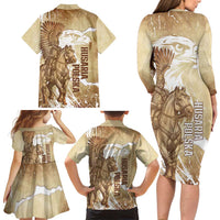 Winged Hussars Poland Family Matching Long Sleeve Bodycon Dress and Hawaiian Shirt Amor Patriae Nostra Lex Polska Eagle