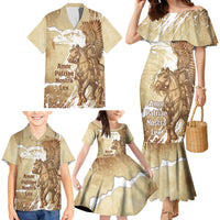 Winged Hussars Poland Family Matching Mermaid Dress and Hawaiian Shirt Amor Patriae Nostra Lex Polska Eagle