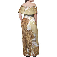 Winged Hussars Poland Family Matching Off Shoulder Maxi Dress and Hawaiian Shirt Amor Patriae Nostra Lex Polska Eagle