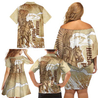 Winged Hussars Poland Family Matching Off Shoulder Short Dress and Hawaiian Shirt Amor Patriae Nostra Lex Polska Eagle