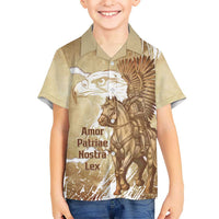 Winged Hussars Poland Family Matching Off Shoulder Short Dress and Hawaiian Shirt Amor Patriae Nostra Lex Polska Eagle