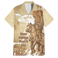 Winged Hussars Poland Family Matching Puletasi and Hawaiian Shirt Amor Patriae Nostra Lex Polska Eagle