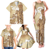 Winged Hussars Poland Family Matching Tank Maxi Dress and Hawaiian Shirt Amor Patriae Nostra Lex Polska Eagle