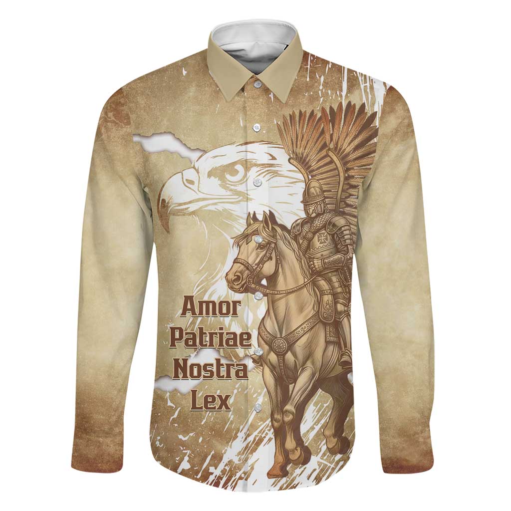 Winged Hussars Poland Family Matching Tank Maxi Dress and Hawaiian Shirt Amor Patriae Nostra Lex Polska Eagle