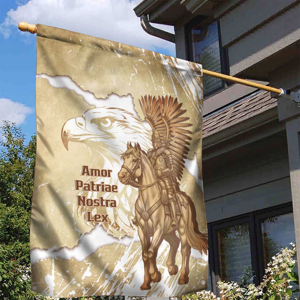 Winged Hussars Poland Garden Flag Amor Patriae Nostra Lex Polska Eagle