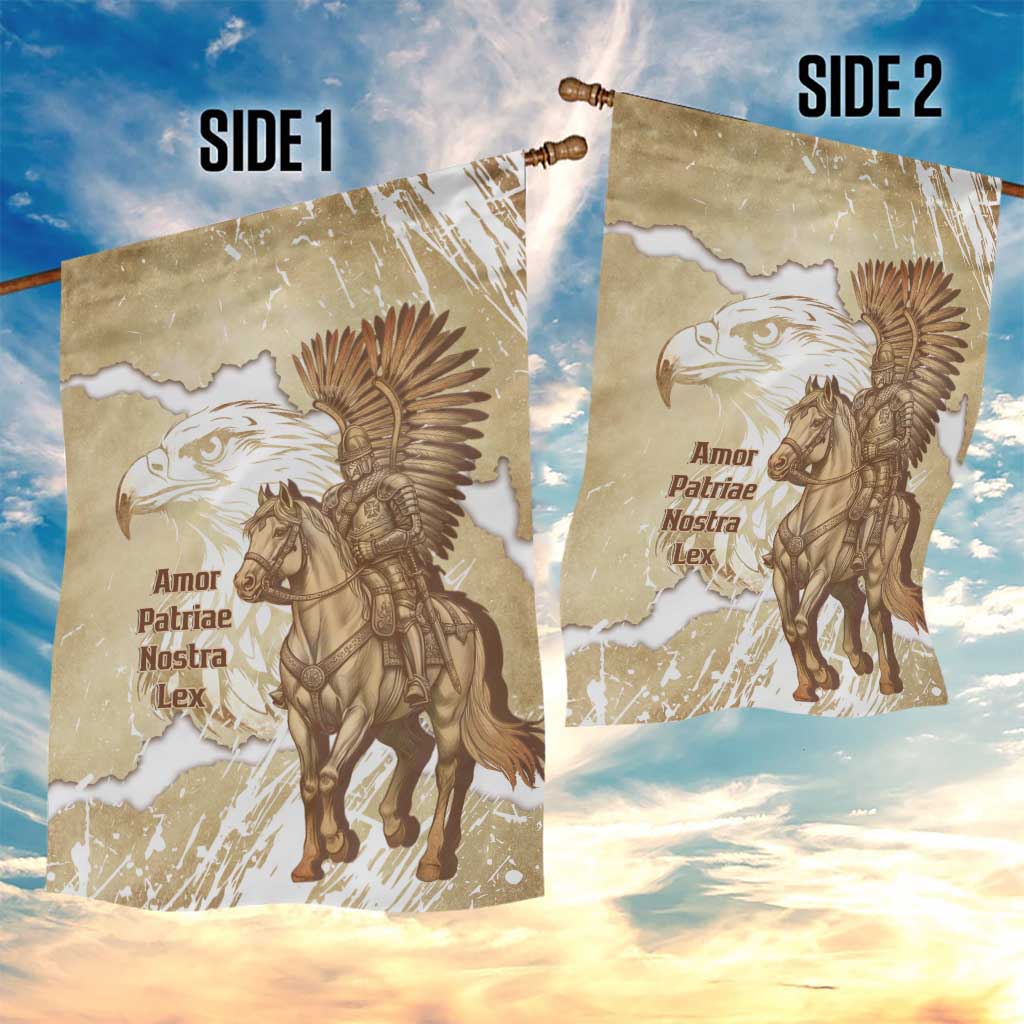 Winged Hussars Poland Garden Flag Amor Patriae Nostra Lex Polska Eagle
