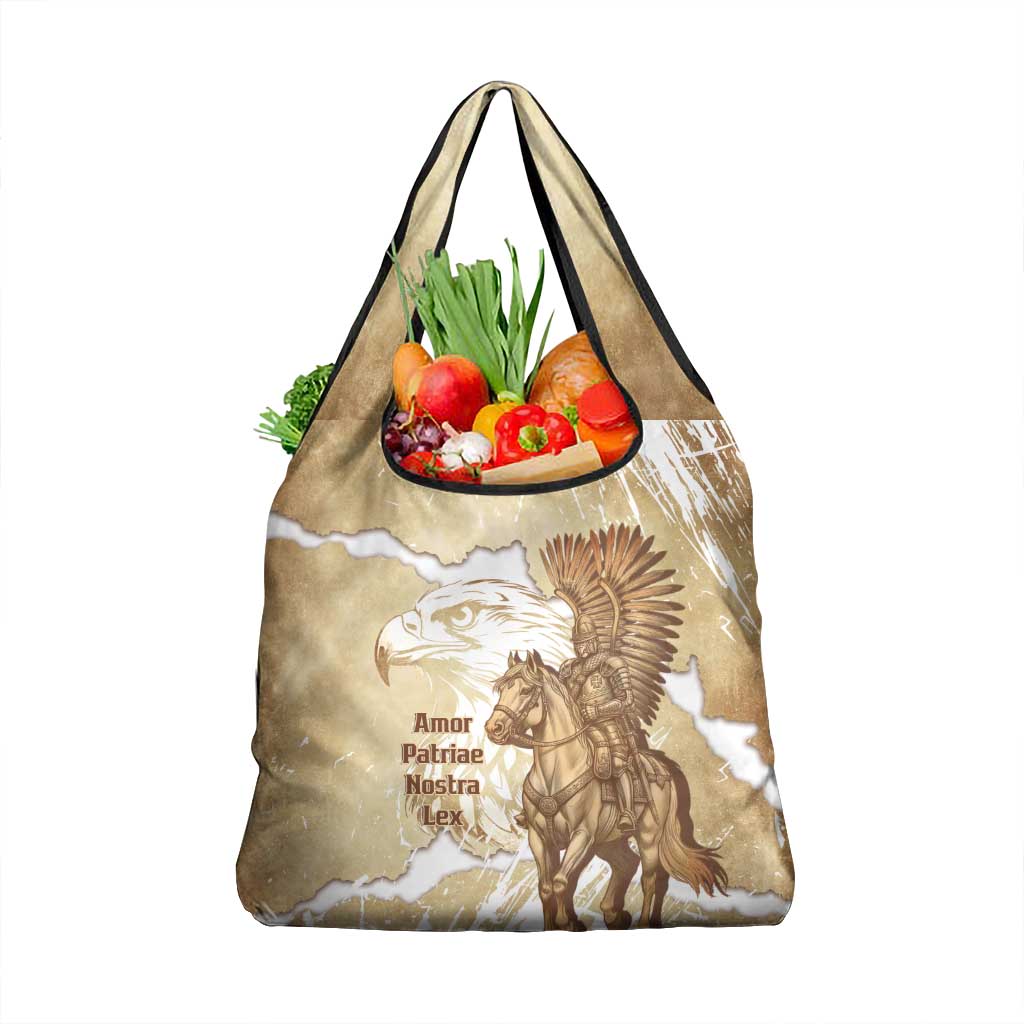Winged Hussars Poland Grocery Bag Amor Patriae Nostra Lex Polska Eagle