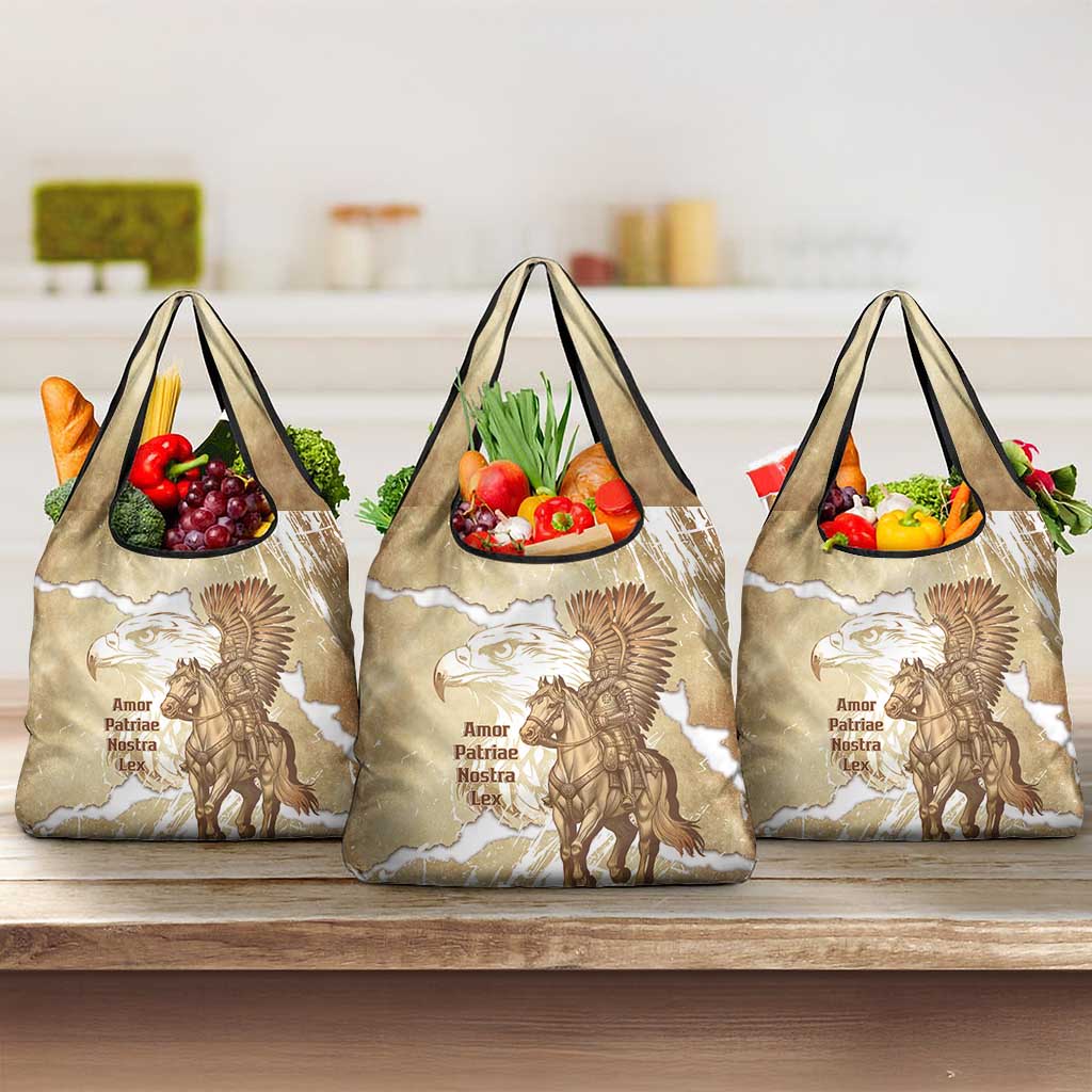 Winged Hussars Poland Grocery Bag Amor Patriae Nostra Lex Polska Eagle
