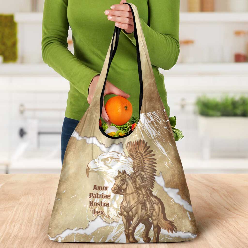 Winged Hussars Poland Grocery Bag Amor Patriae Nostra Lex Polska Eagle