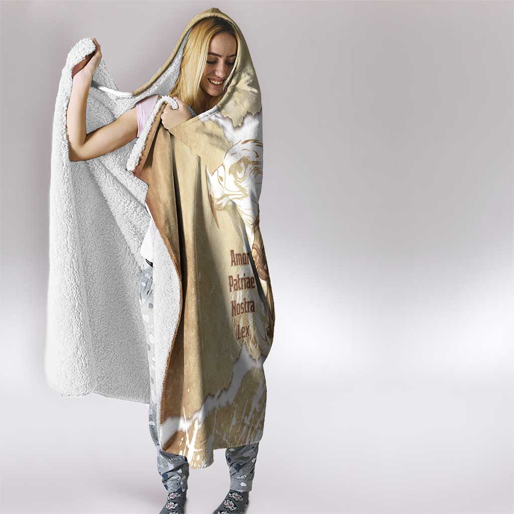 Winged Hussars Poland Hooded Blanket Amor Patriae Nostra Lex Polska Eagle