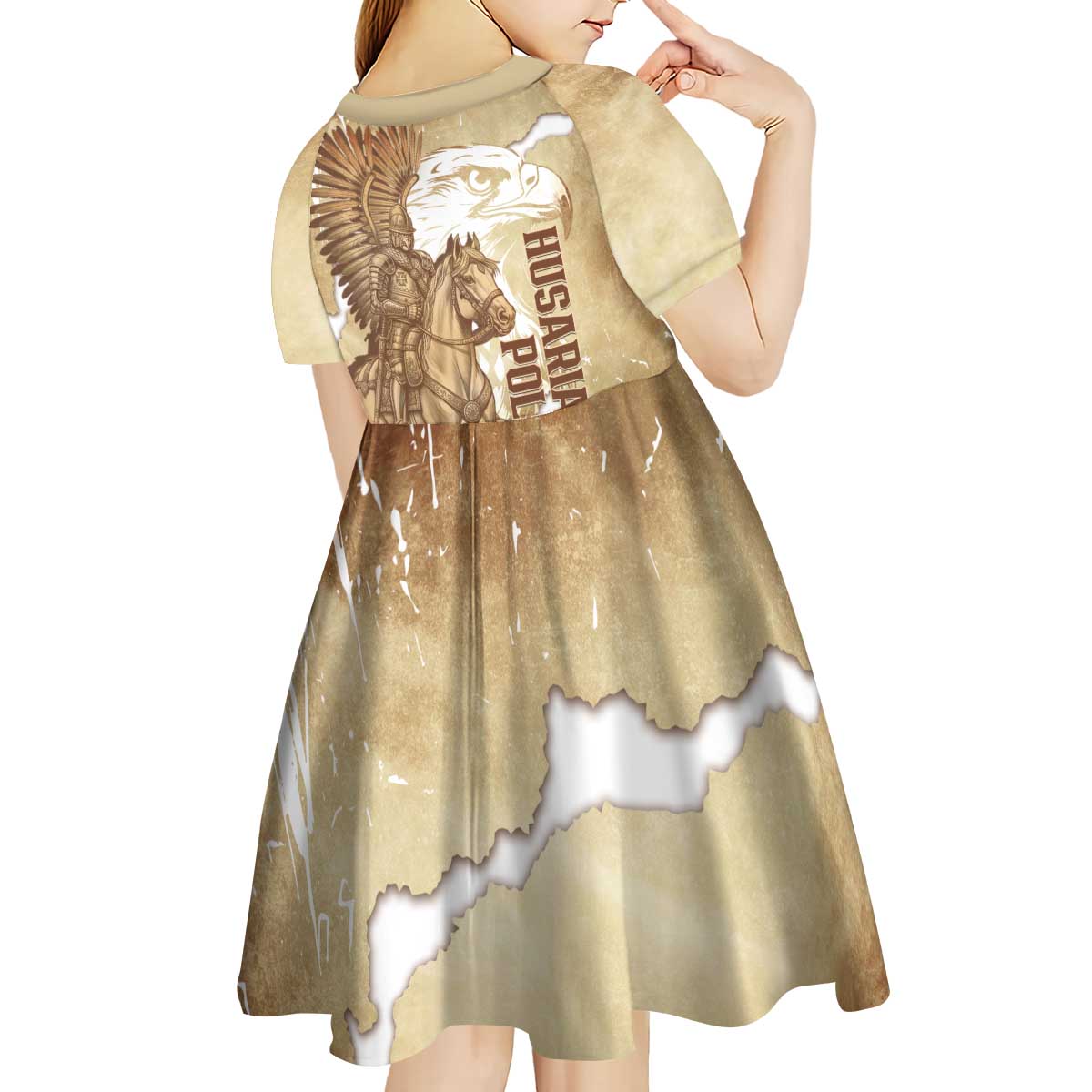 Winged Hussars Poland Kid Short Sleeve Dress Amor Patriae Nostra Lex Polska Eagle