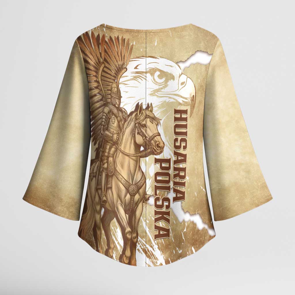 Winged Hussars Poland Kimono Sleeve Blouse Amor Patriae Nostra Lex Polska Eagle