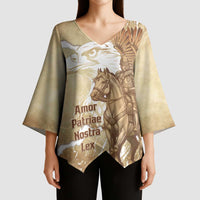Winged Hussars Poland Kimono Sleeve Blouse Amor Patriae Nostra Lex Polska Eagle