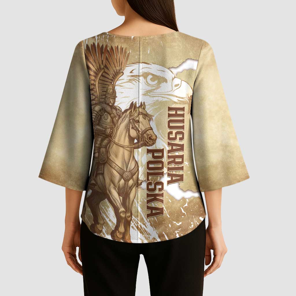Winged Hussars Poland Kimono Sleeve Blouse Amor Patriae Nostra Lex Polska Eagle
