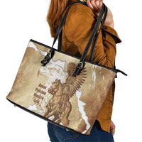 Winged Hussars Poland Leather Tote Bag Amor Patriae Nostra Lex Polska Eagle