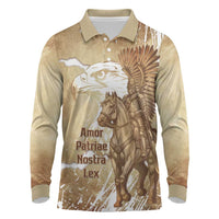 Winged Hussars Poland Long Sleeve Polo Shirt Amor Patriae Nostra Lex Polska Eagle