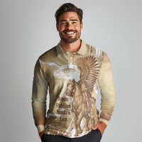 Winged Hussars Poland Long Sleeve Polo Shirt Amor Patriae Nostra Lex Polska Eagle