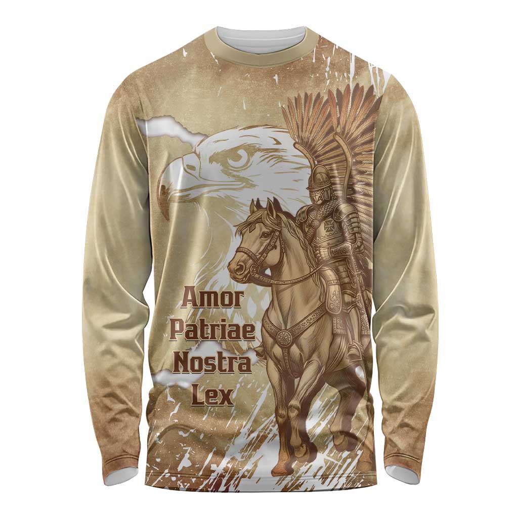 Winged Hussars Poland Long Sleeve Shirt Amor Patriae Nostra Lex Polska Eagle