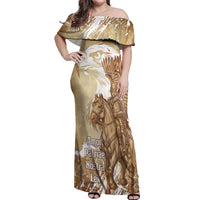 Winged Hussars Poland Off Shoulder Maxi Dress Amor Patriae Nostra Lex Polska Eagle
