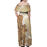 Winged Hussars Poland Off Shoulder Maxi Dress Amor Patriae Nostra Lex Polska Eagle