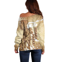 Winged Hussars Poland Off Shoulder Sweater Amor Patriae Nostra Lex Polska Eagle