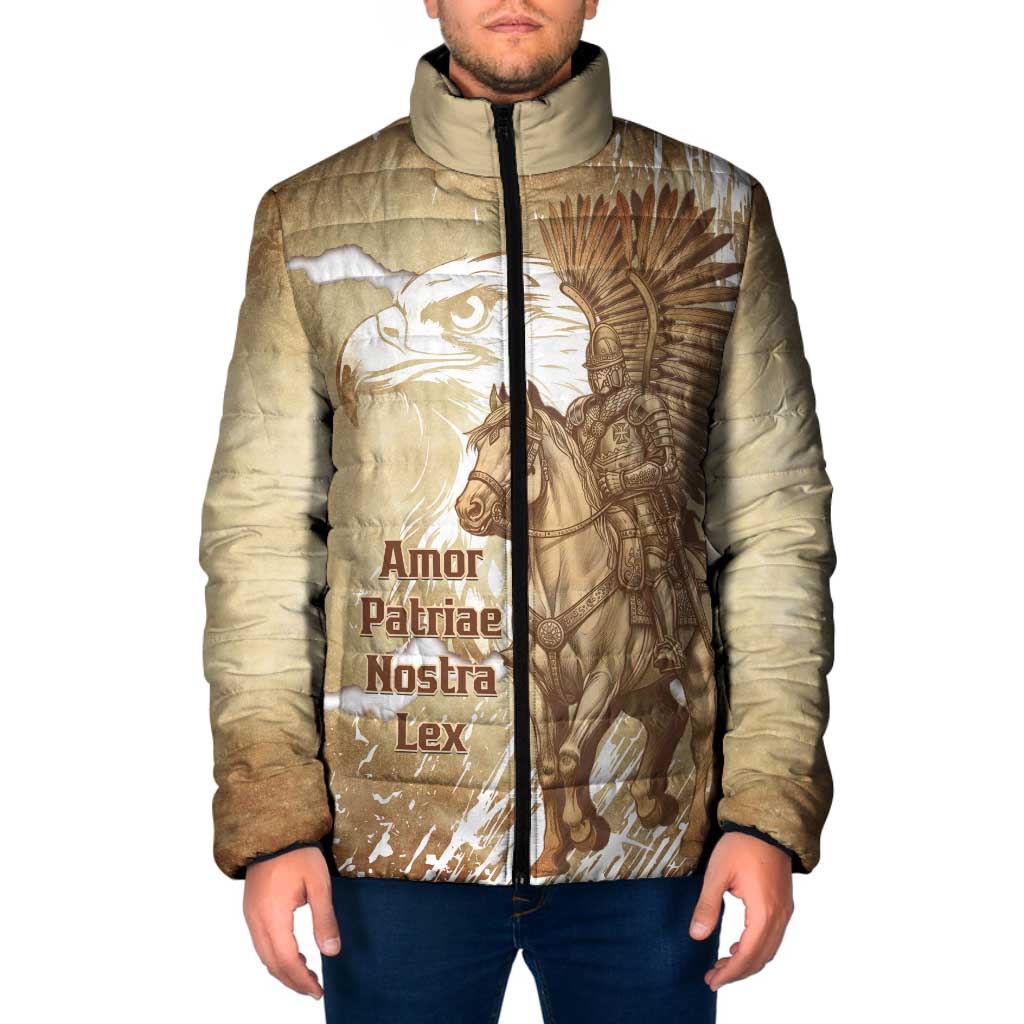 Winged Hussars Poland Padded Jacket Amor Patriae Nostra Lex Polska Eagle
