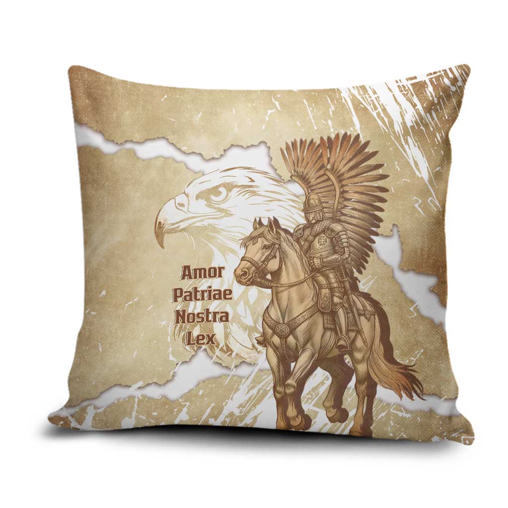 Winged Hussars Poland Pillow Cover Amor Patriae Nostra Lex Polska Eagle
