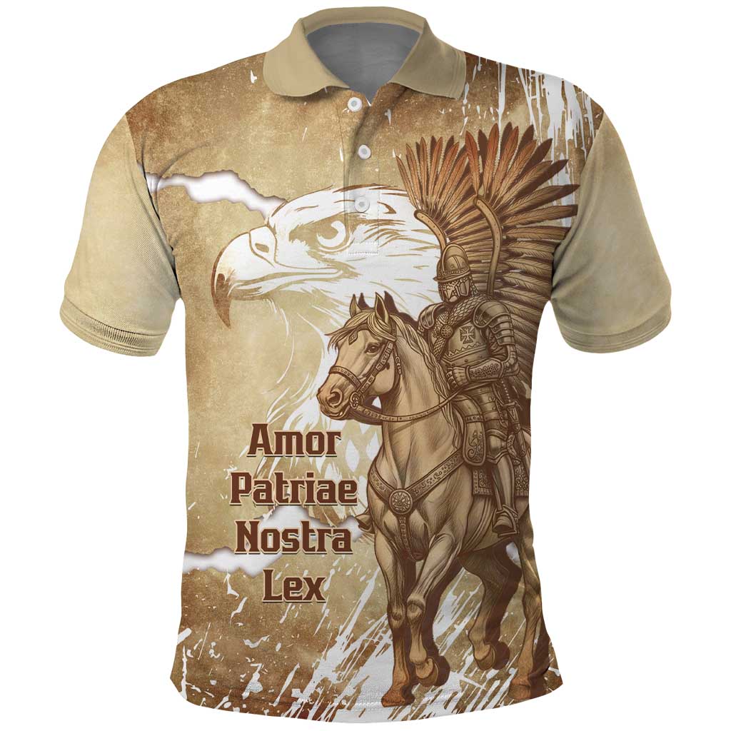 Winged Hussars Poland Polo Shirt Amor Patriae Nostra Lex Polska Eagle