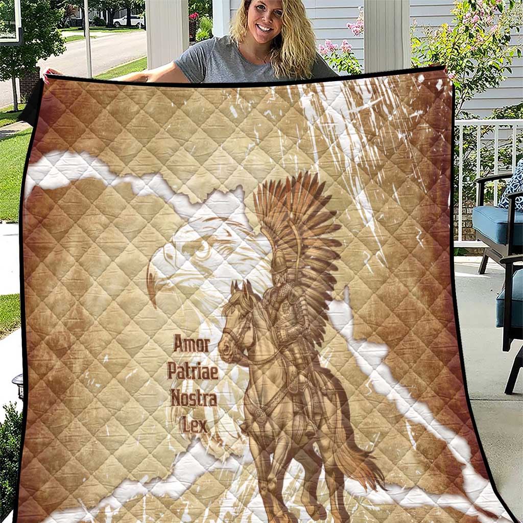Winged Hussars Poland Quilt Amor Patriae Nostra Lex Polska Eagle